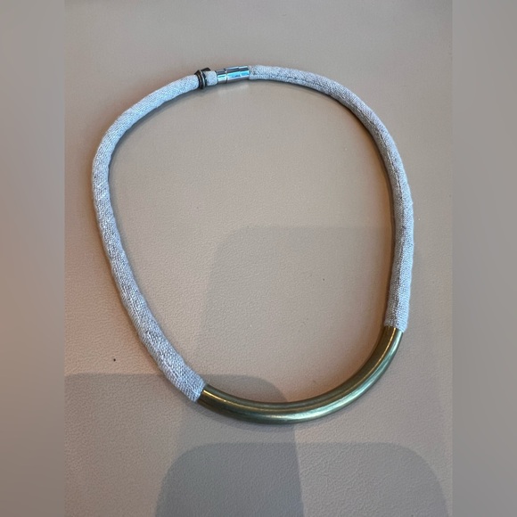 Anthropologie Linen and Brass Choker. - Picture 2 of 8